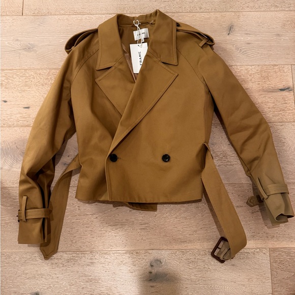 Frame The Swing Trench Jacket XS BNWT CROPPED - Picture 6 of 10